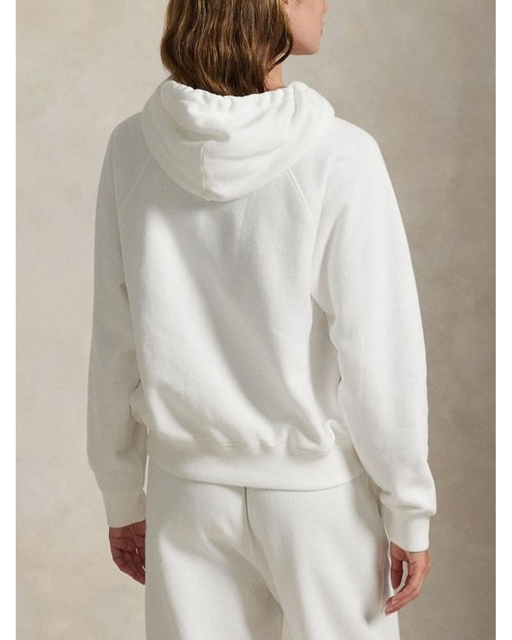 Polo Ralph Lauren White Pony Embroidered Drawstring Hoodie