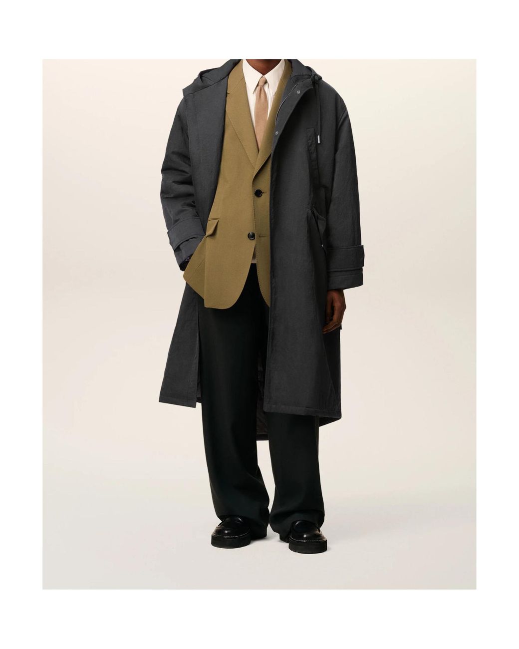 AMI Black Ami Alexandre Mattiussi Hooded Padded Parka for men