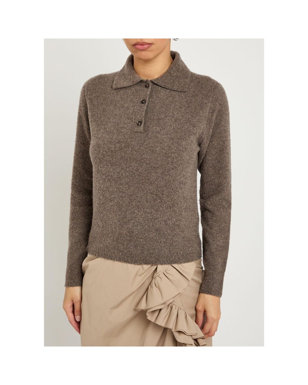 Maison Margiela Brown Simple Wool Knitted Sweater