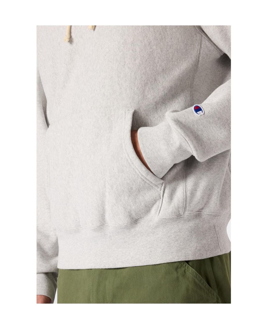 Champion White Hooded Sweatshirt for men
