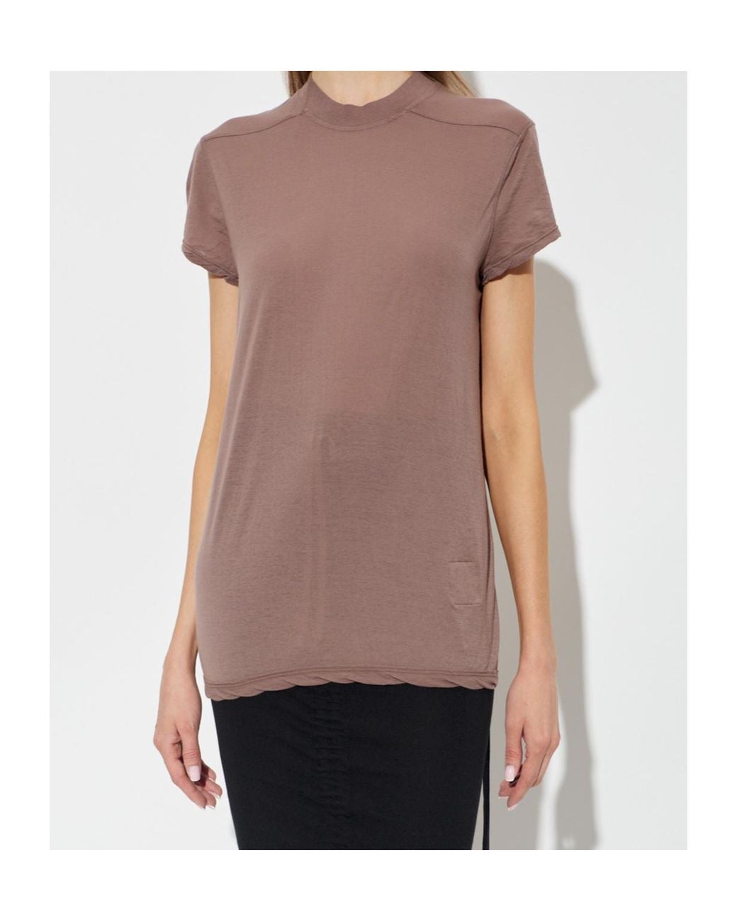 Rick Owens Pink Short-Sleeved Crewneck T-Shirt