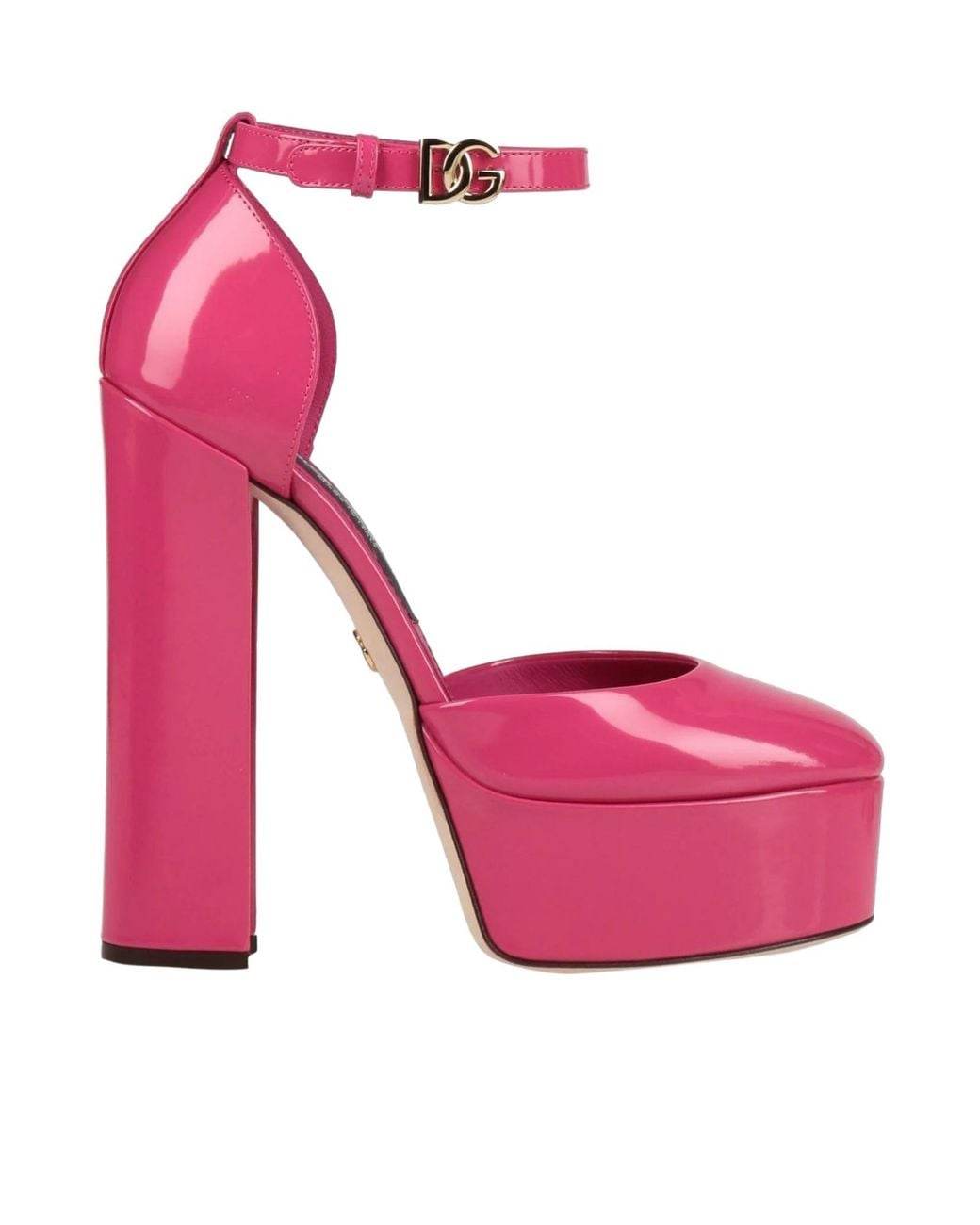 Dolce & Gabbana Pink Solid Color Courts