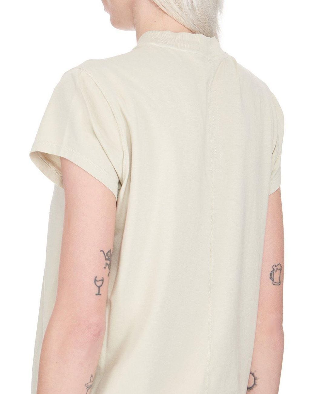 Rick Owens White Printed T-Shirt