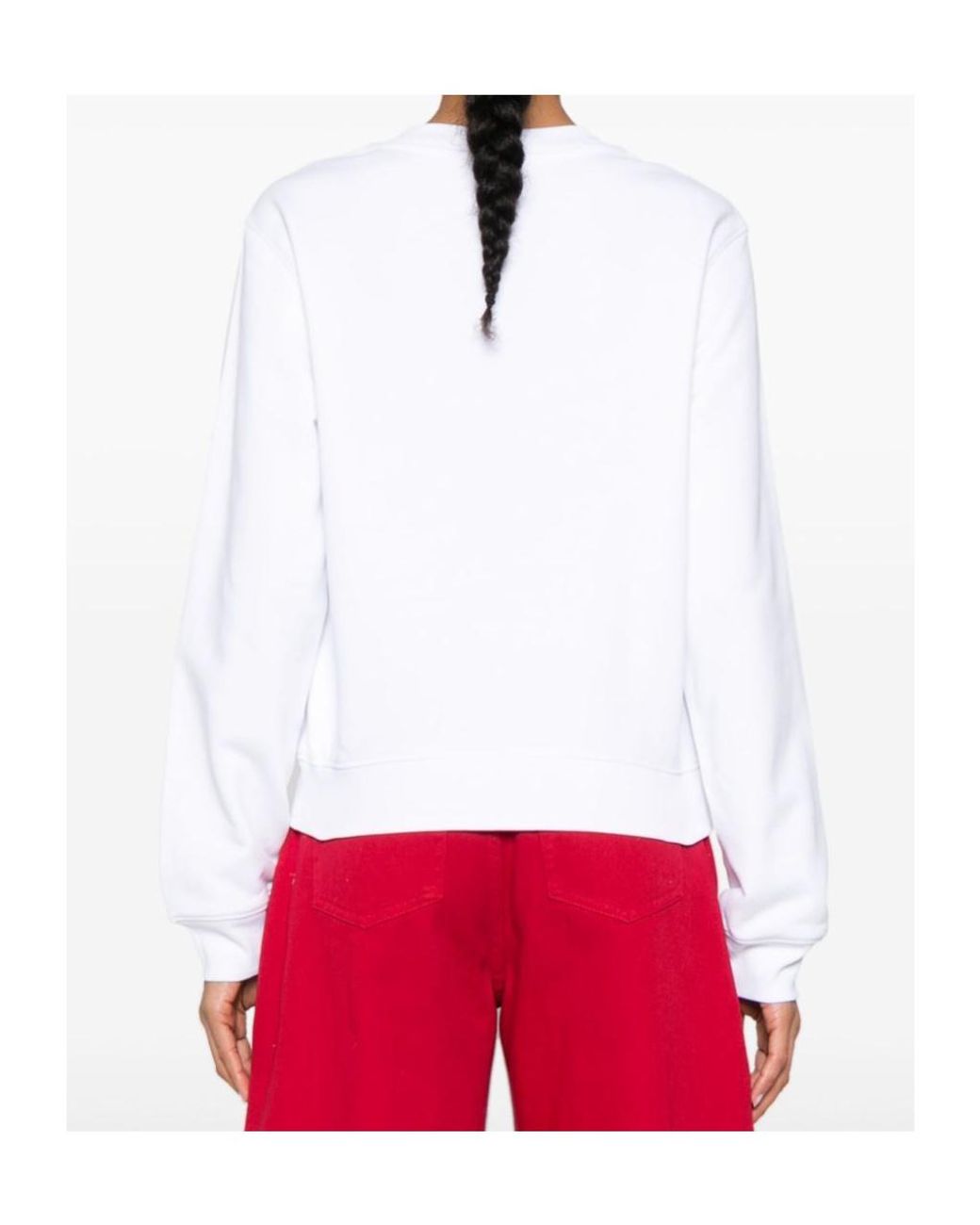 Moschino White Teddy Bear-Print Sweatshirt