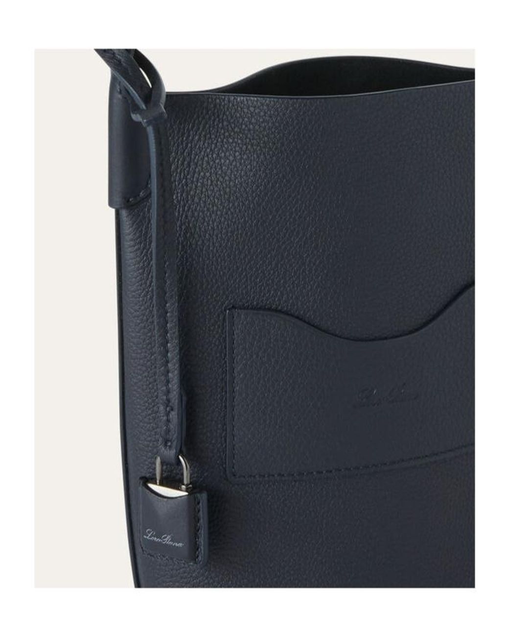 Loro Piana Blue Hanging Neck Mobile Phone Bag for men