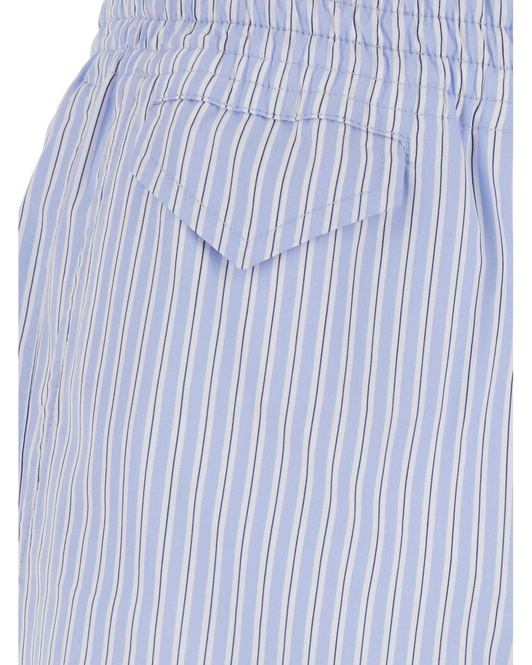 A.P.C. Blue Lou Striped Elastic-Waist Pants for men
