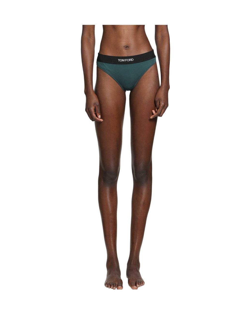 Tom Ford Black Logo Waist Thong