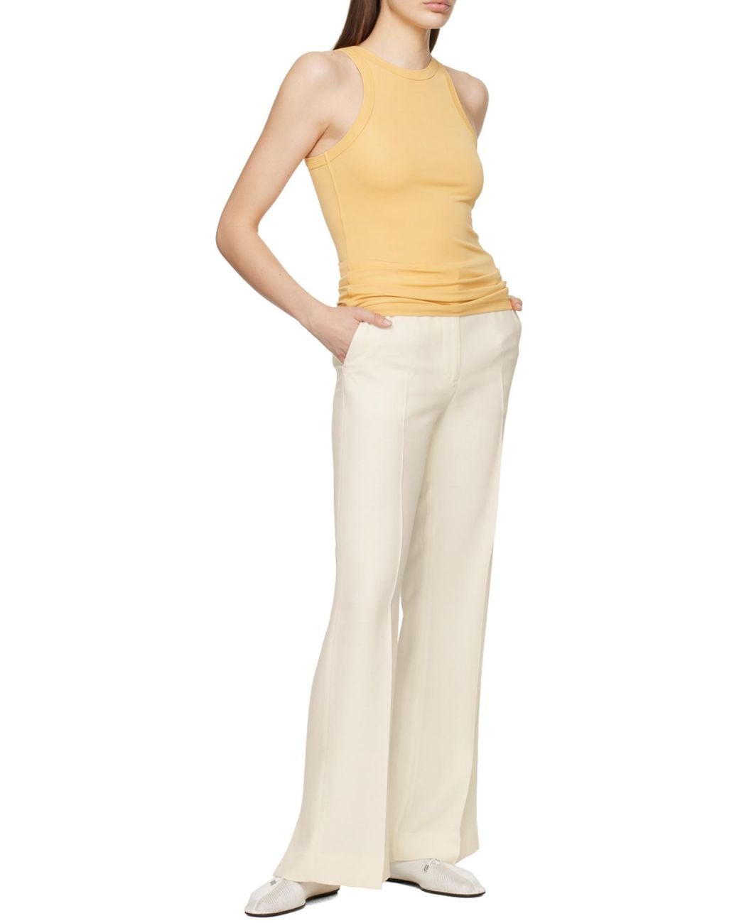 Totême Yellow Totême Fluid Sleeveless Tank Top