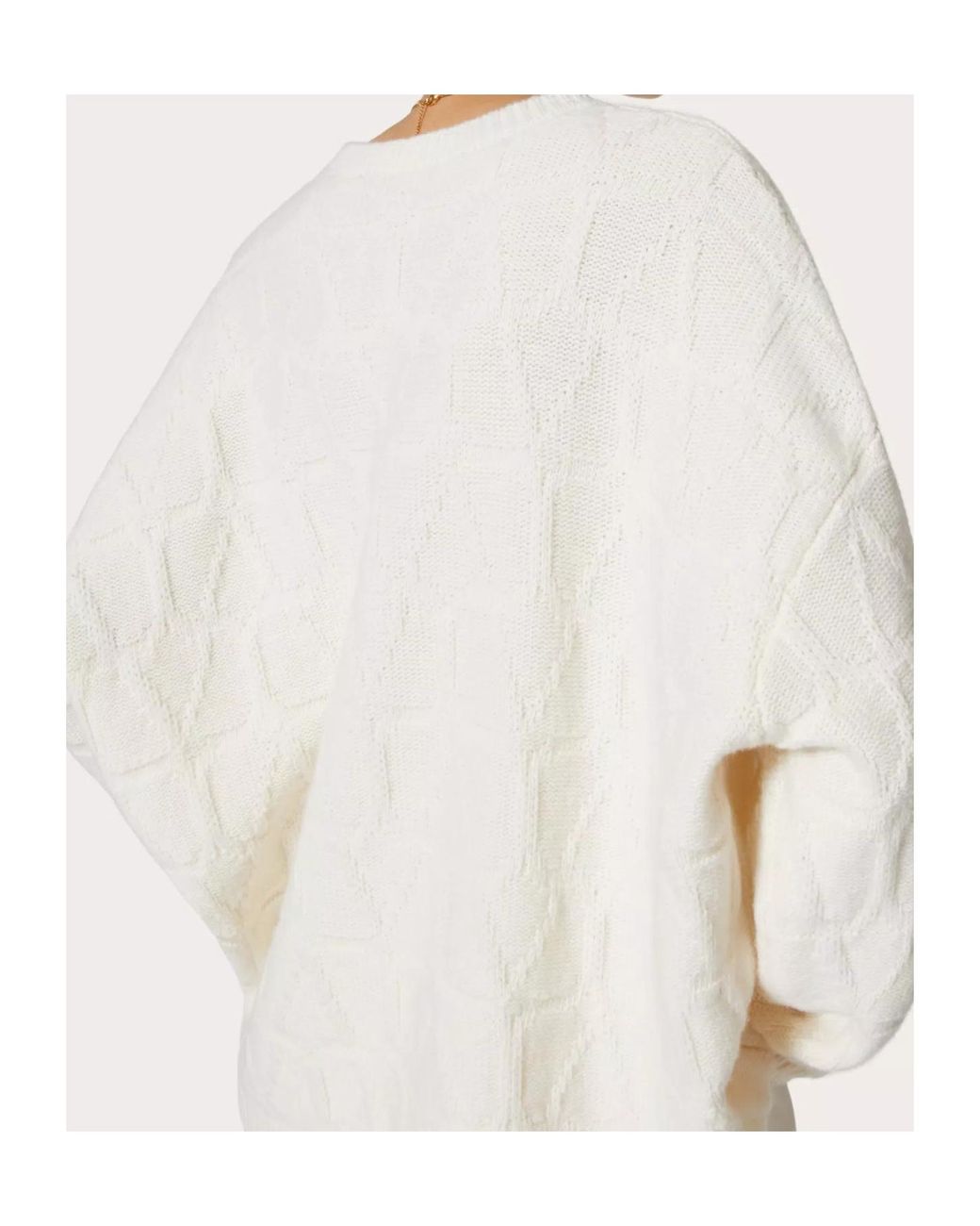 Valentino White Toile Iconographe Wool Jumper
