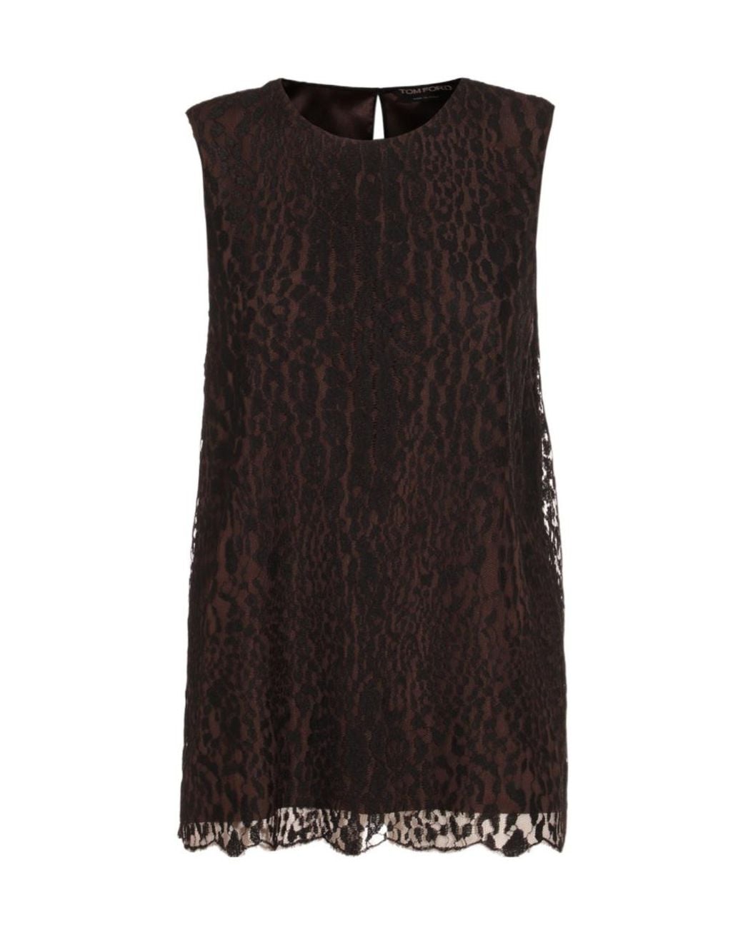 Tom Ford Black Tulle Sleeveless Top