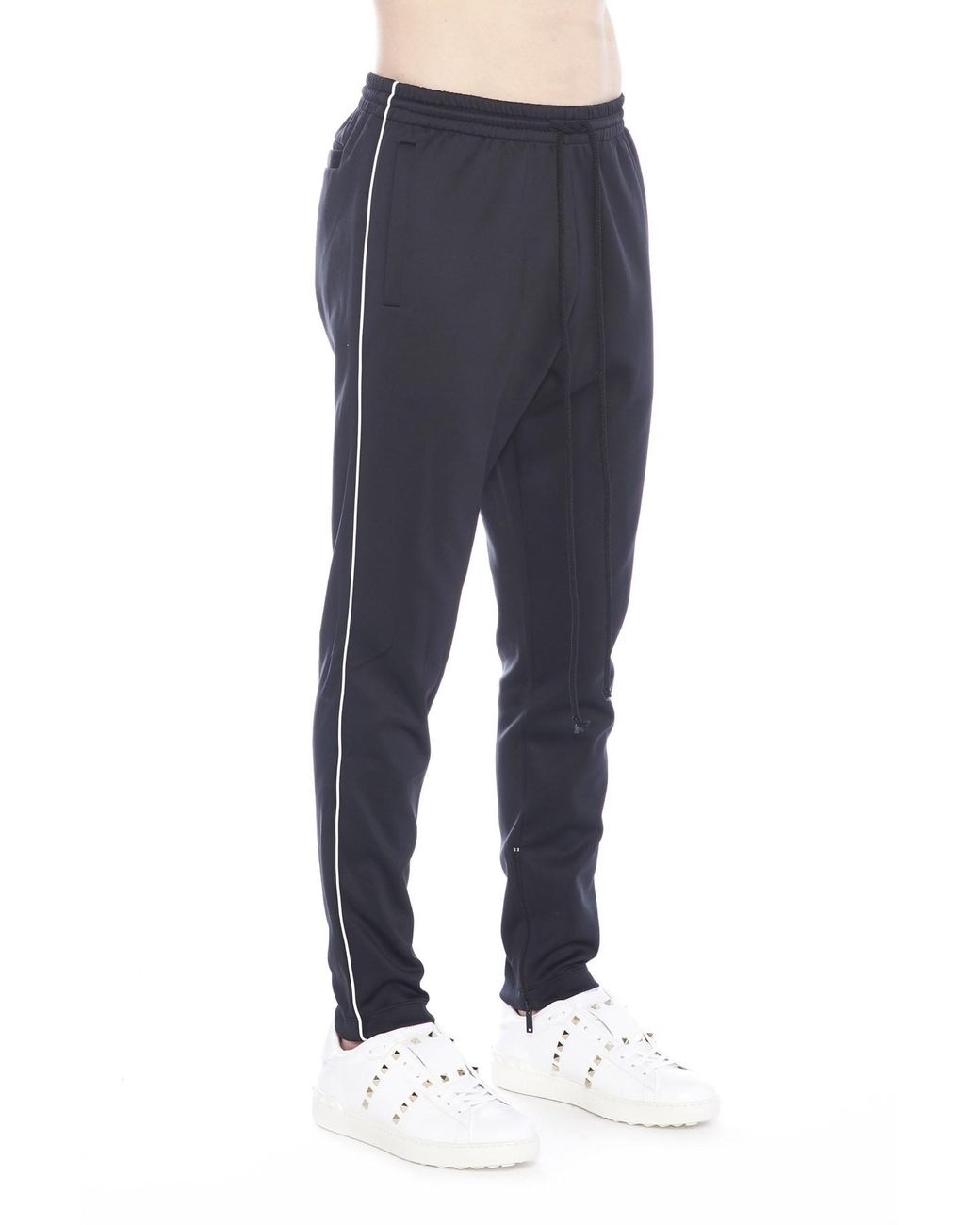 Valentino Gray Side Stripe Trousers for men