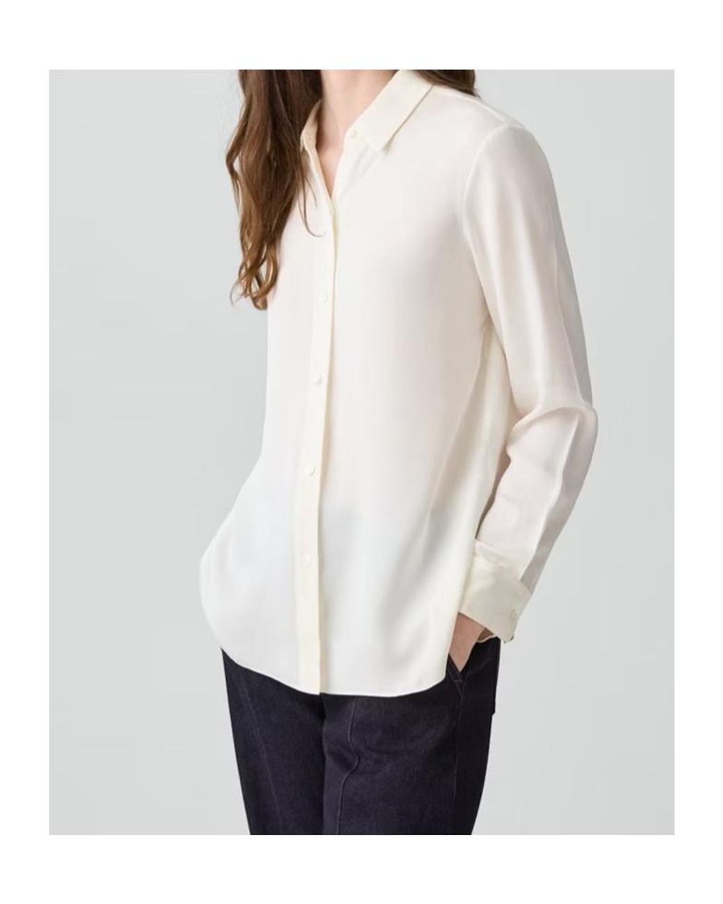 Theory White Long-Sleeved Shirt