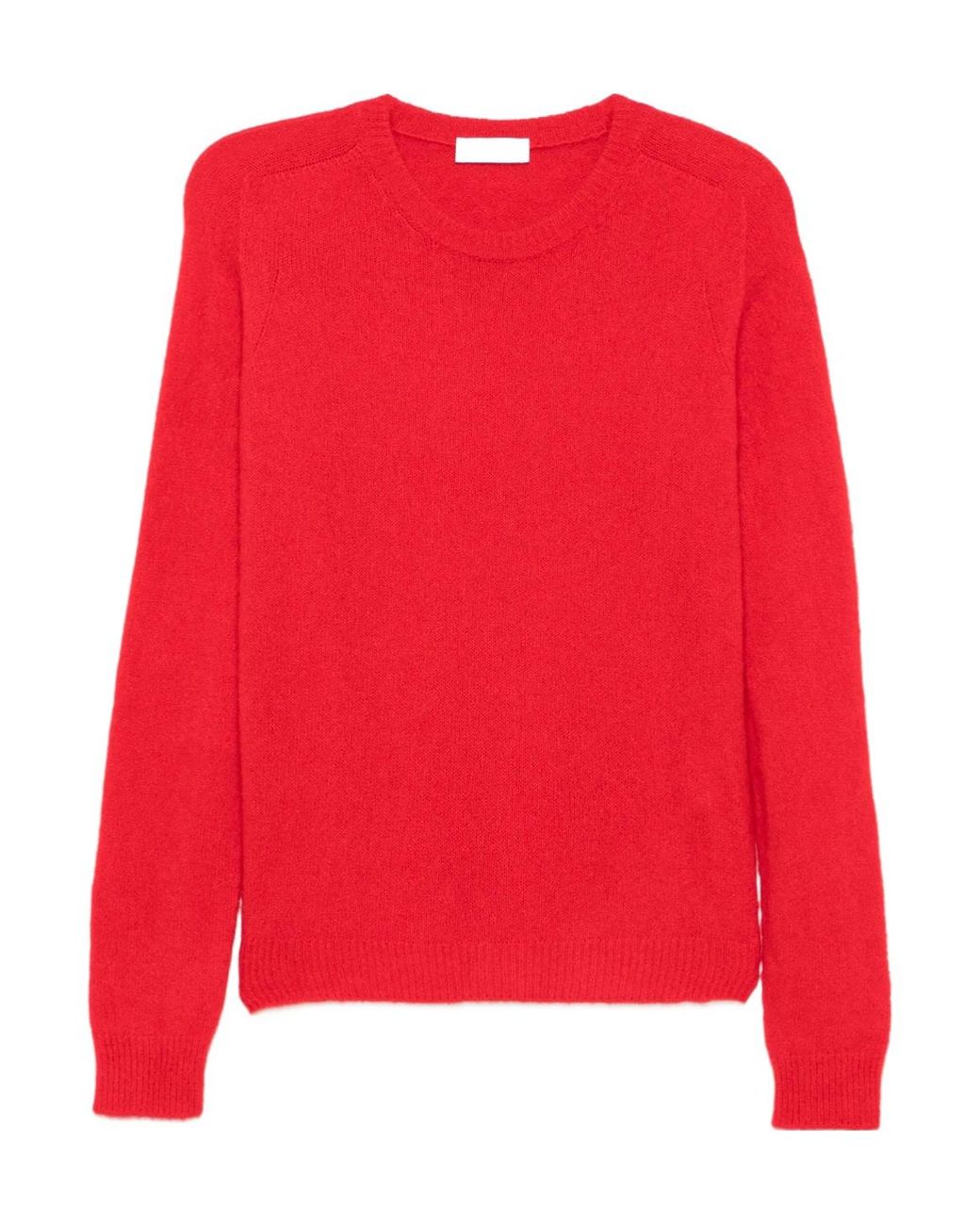 Roberto Collina Red Crew Neck Long-Sleeved Sweater