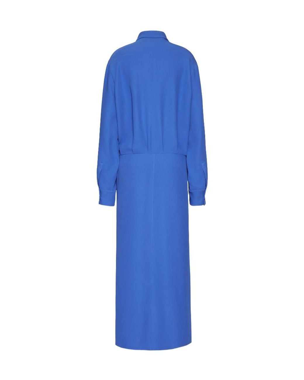 Valentino Blue Cady Couture Shirt Dress