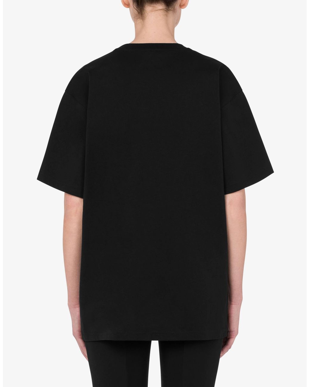 Moschino Black Logo Round-Necked T-Shirt