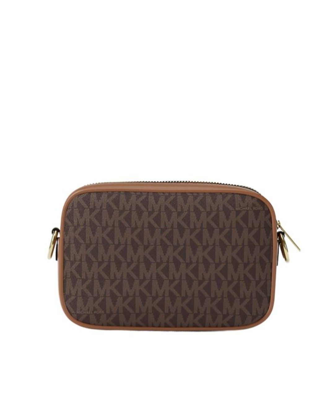 Michael Kors Brown Jet Set Small Signature Logo Camera Crossbody Bag