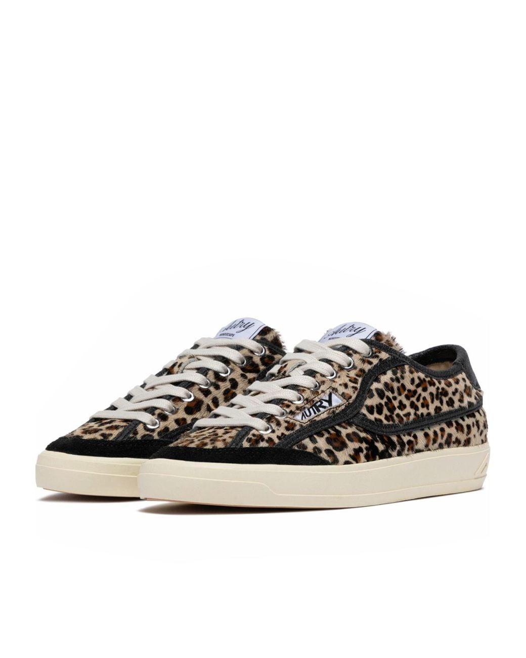 Autry Black Windscape Leopard Printed Sneakers