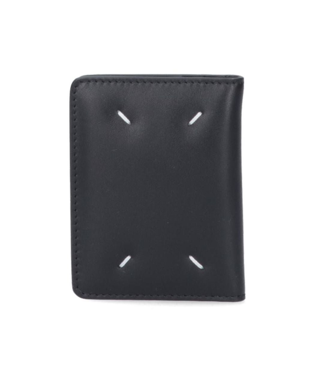 Maison Margiela Blue Four-Stitch Bi-Fold Wallet