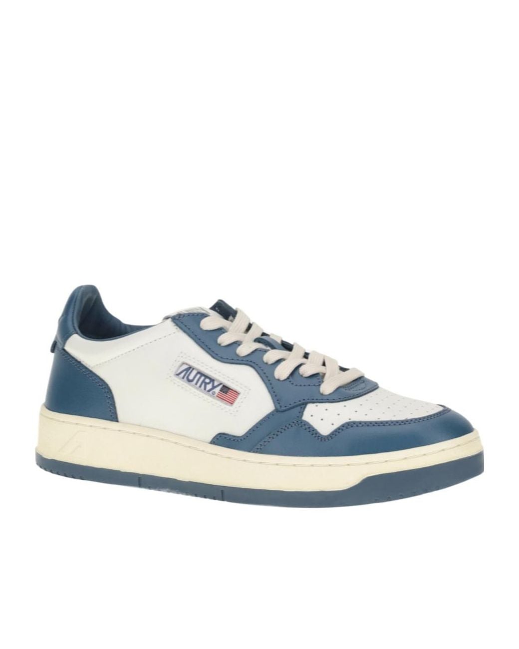 Autry Blue Perforated-Toe Low-Top Sneakers for men