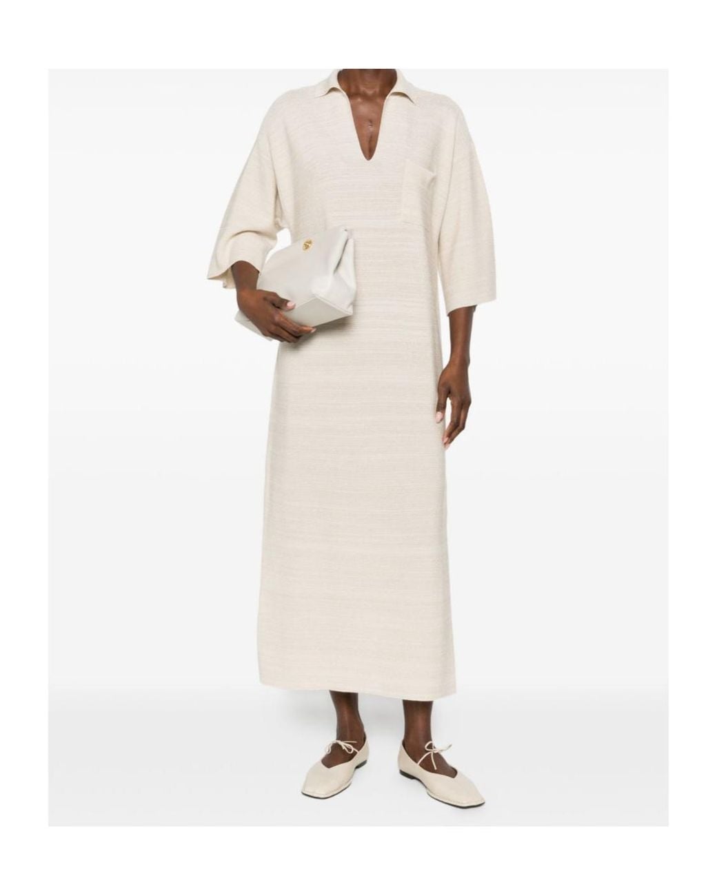 Fabiana Filippi White Striped Dress