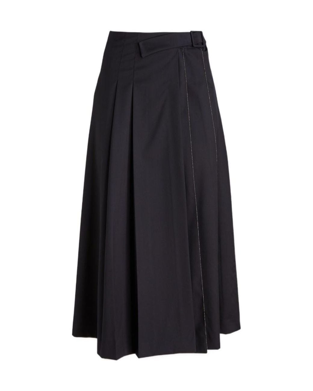 Fabiana Filippi Blue Pleated Midi Skirt