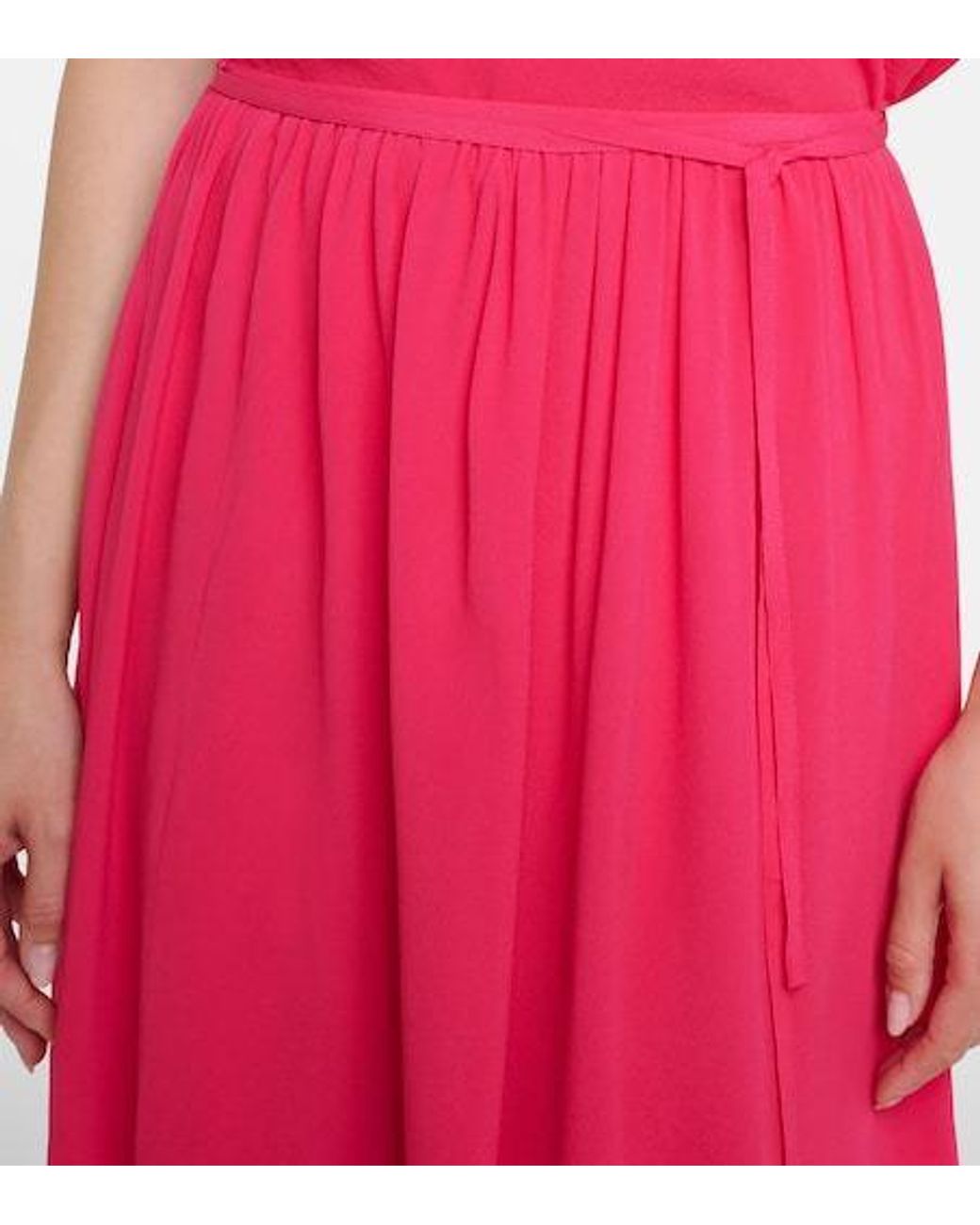 Joseph Red Elba Crêpe Maxi Skirt