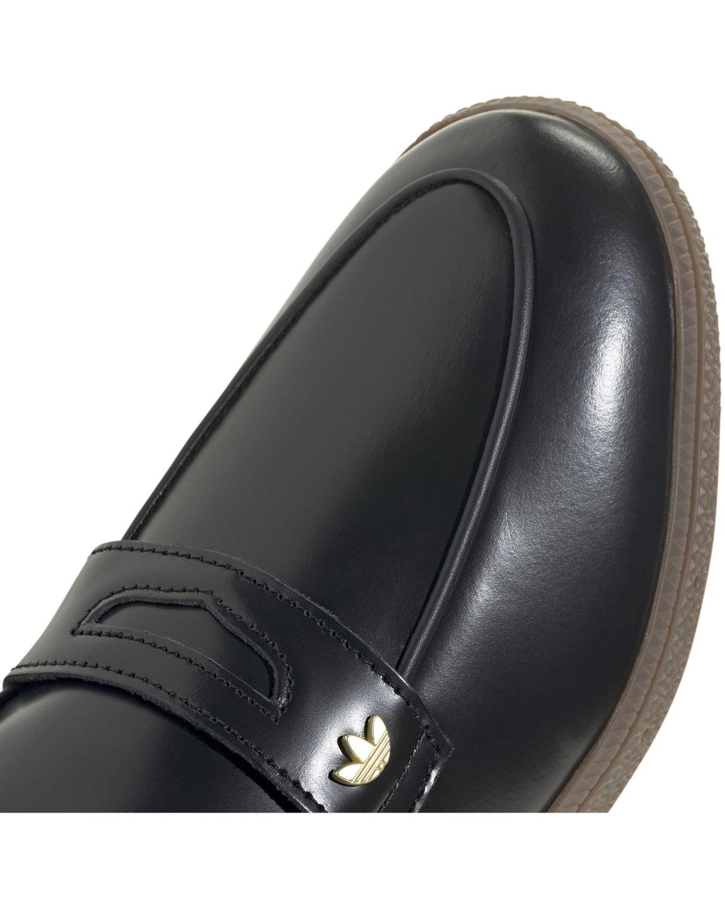 Adidas Originals Black Leather Slip-On Loafer Sneaker