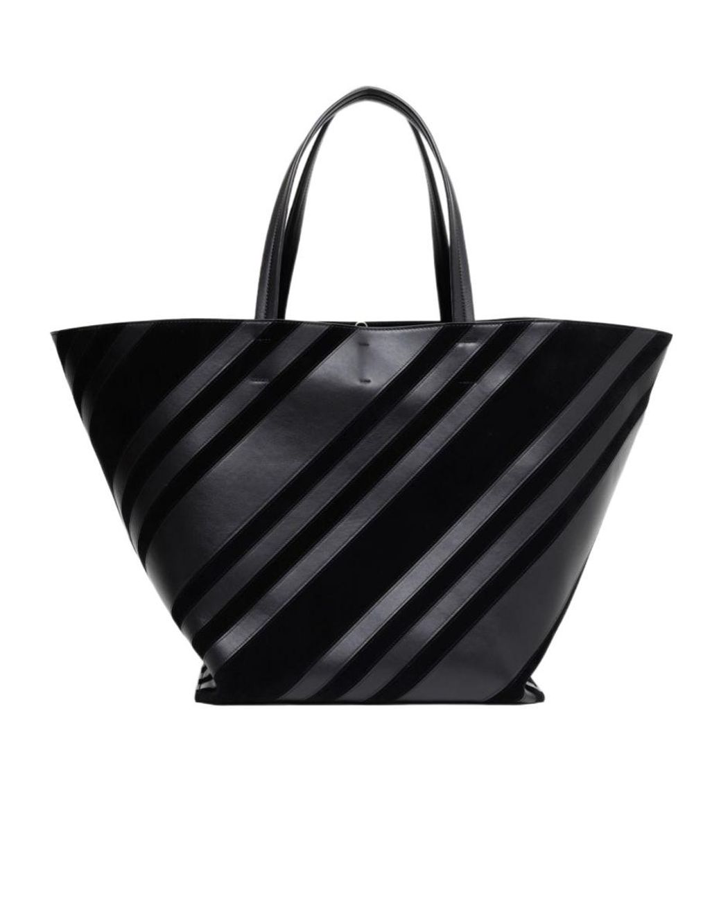 Phoebe Philo Black Basket Cabas Handbag