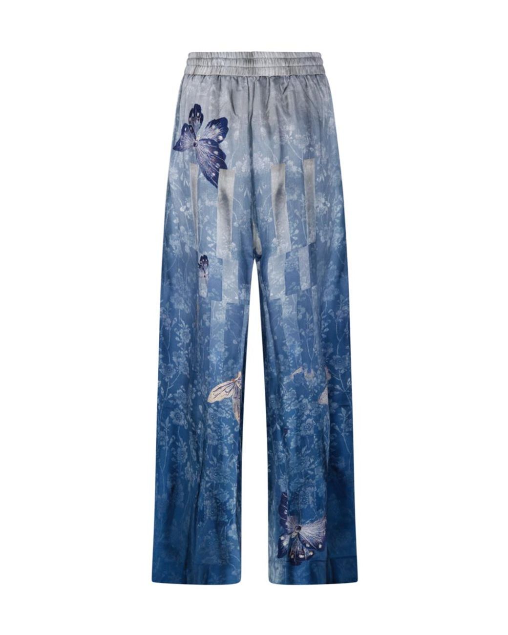 Pierre Louis Mascia Blue Aloe Wide-Leg Pants