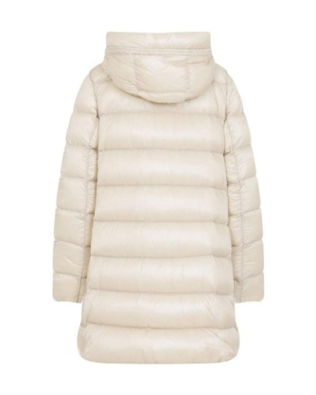Moncler White Suyenne Zip-Up Quilted Coat