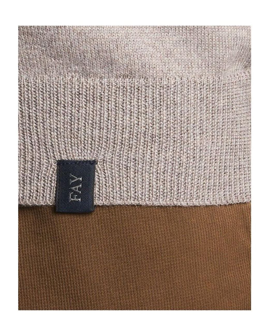 Fay Gray Elbow-Patch Crewneck Jumper for men