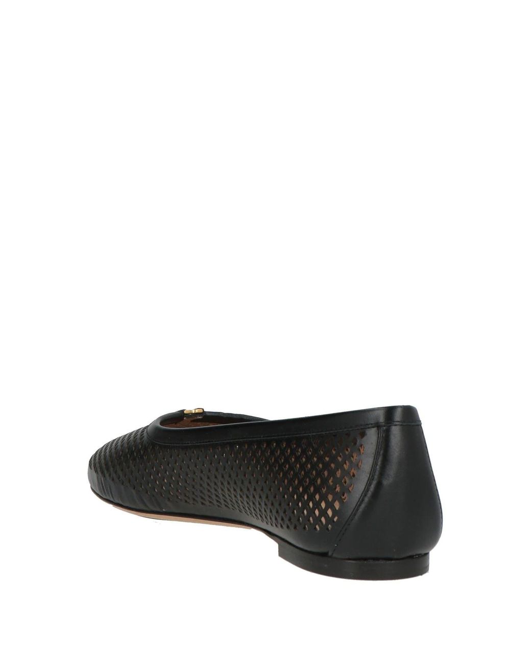 Chloé Black Leather Cut-Out Ballet Flats