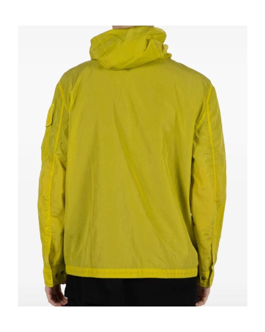 C P Company Yellow Hooded Lens Jacket for men