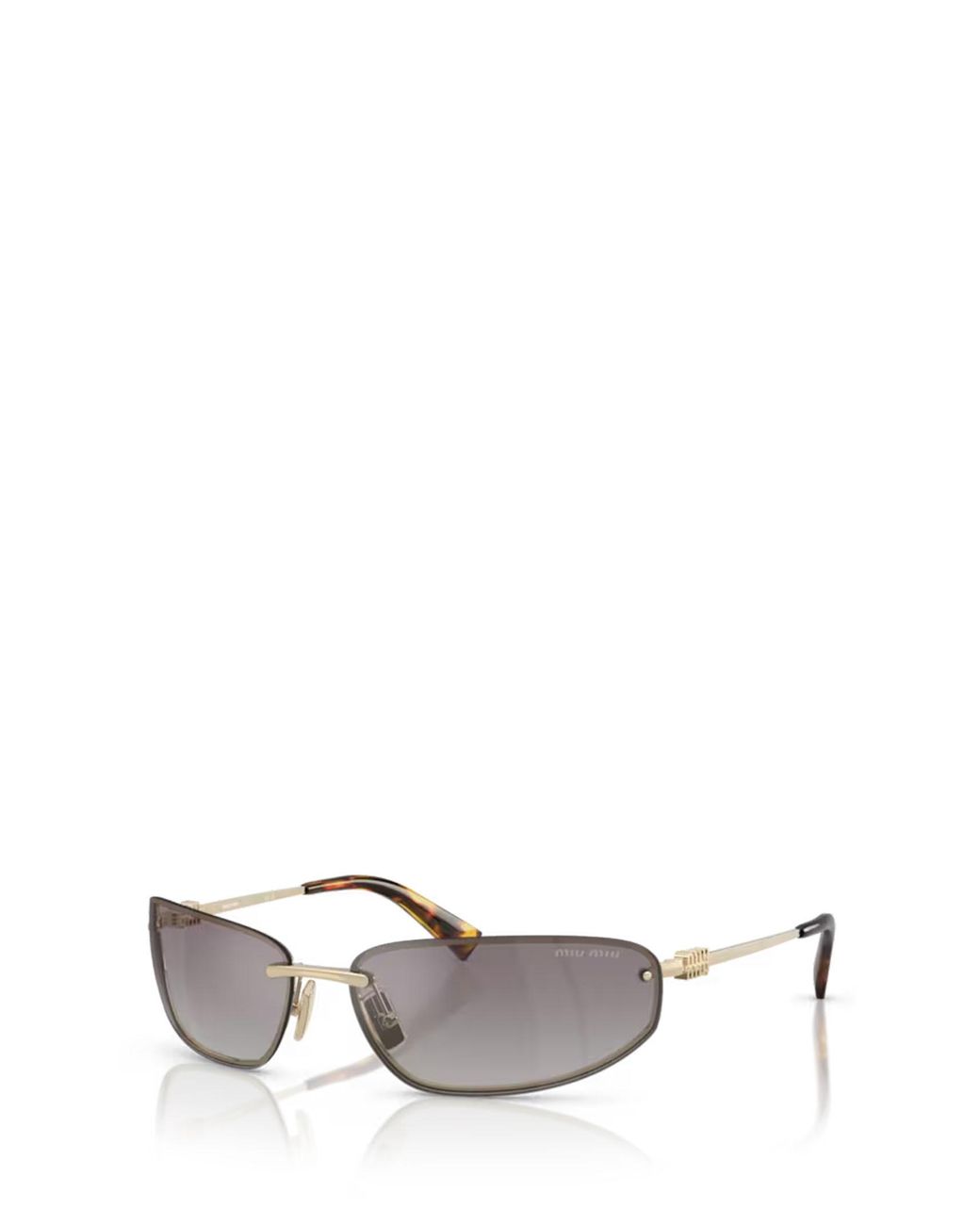 Miu Miu White Eyewear Oval-Frame Sunglasses for men