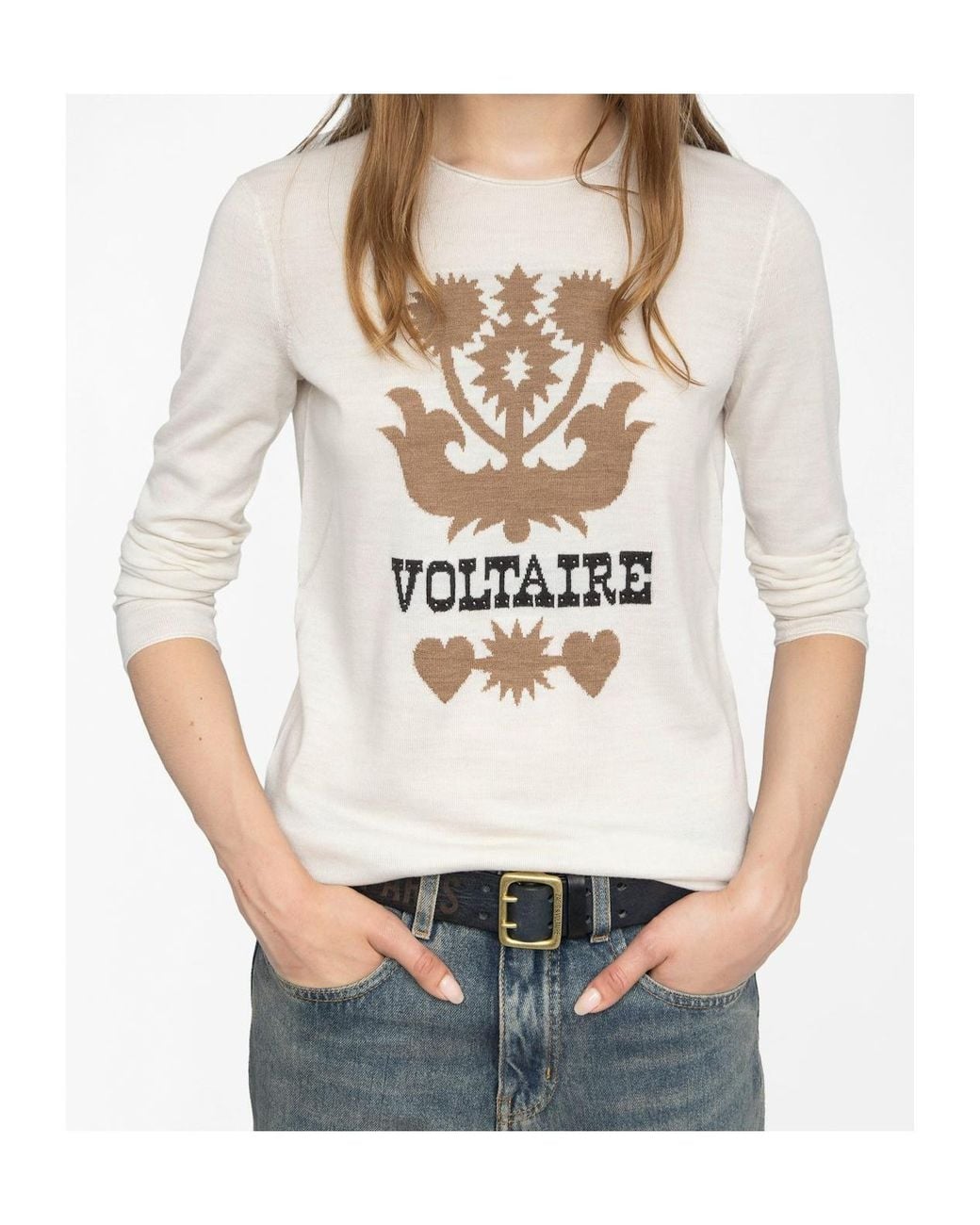Zadig & Voltaire White Long Sleeve Sweater