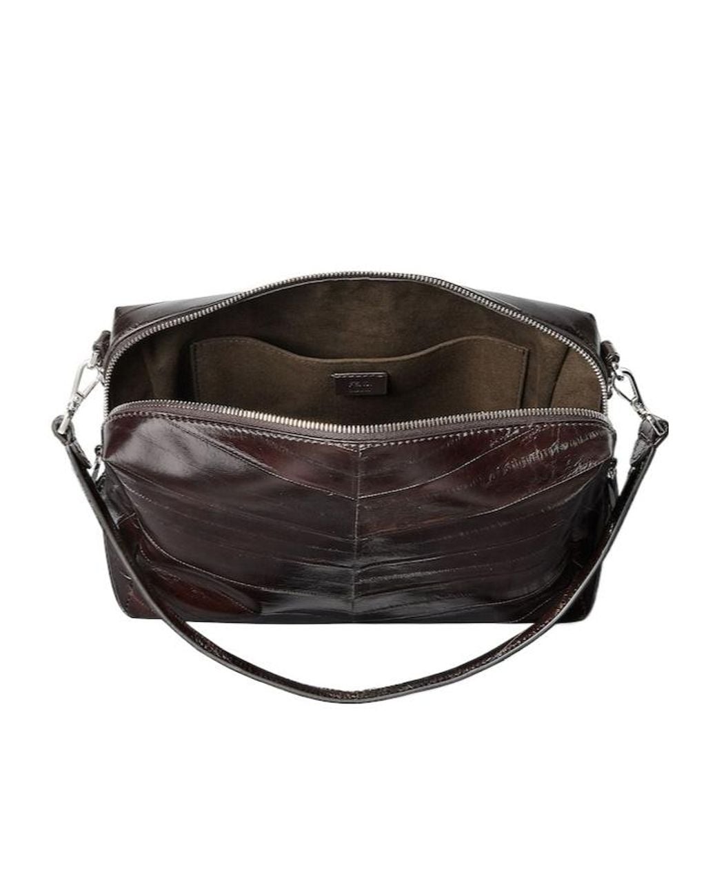 Fendi Black Dark Inlaid Hagfish Leather Bag for men