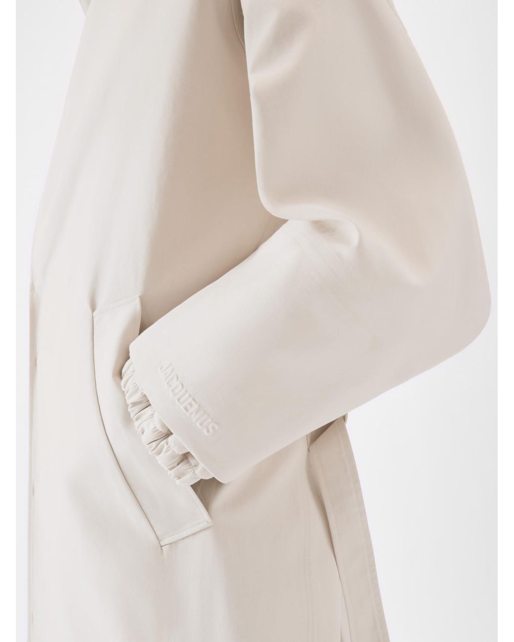 Jacquemus White Long-Sleeved Belted Trench Coat