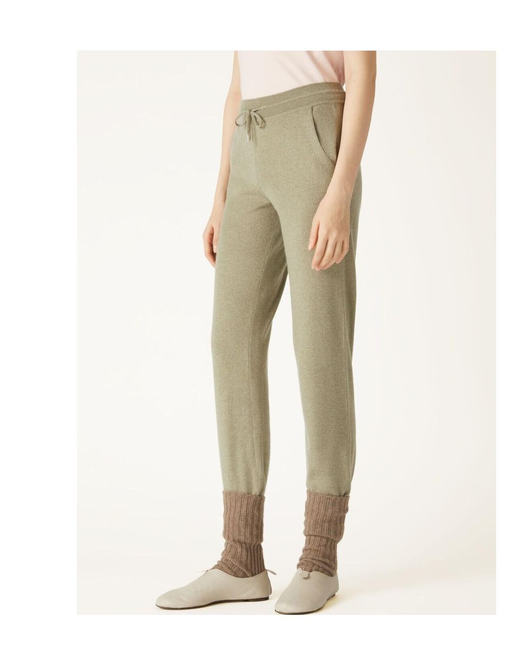 Loro Piana Green Knitted Casual Pants