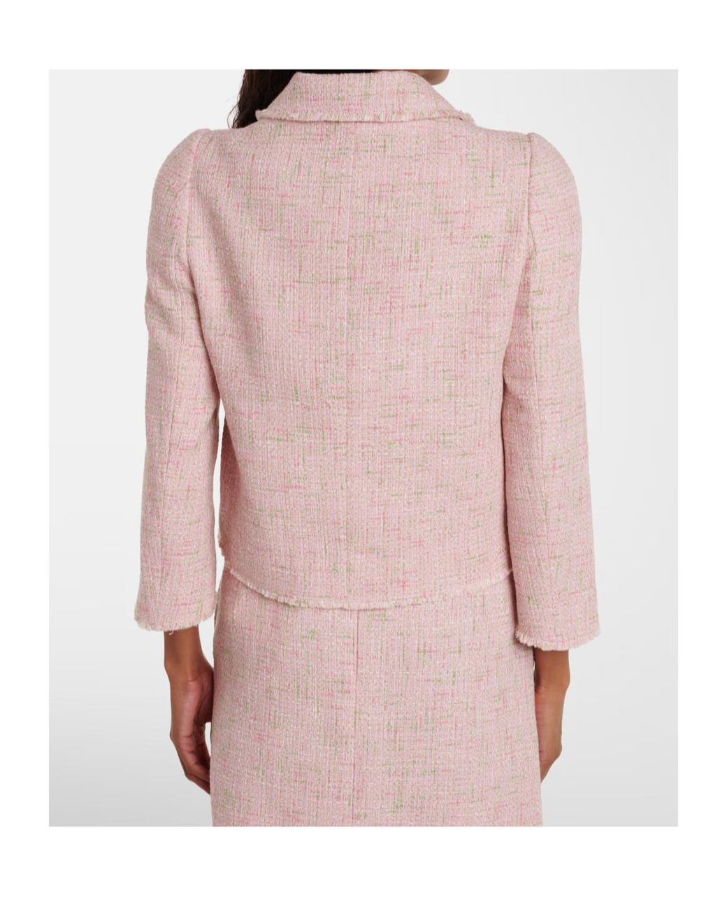 ShuShu/Tong Pink Cotton-Blend Tweed Jacket