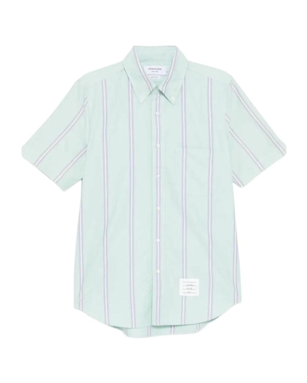 Thom Browne Blue Striped Shirt for men