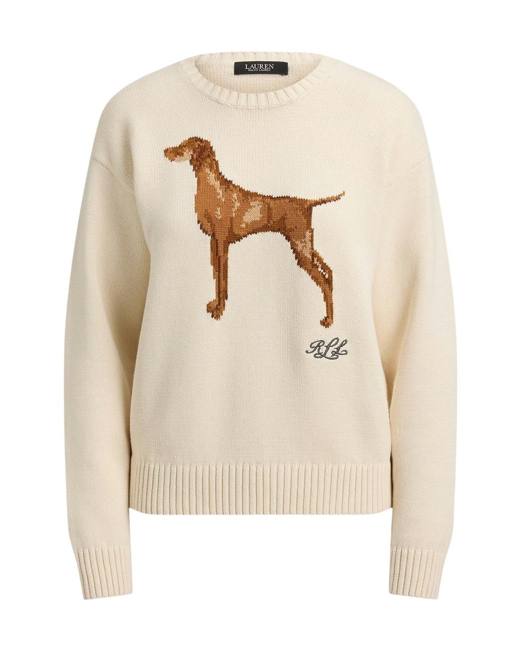 Ralph Lauren White Crew Neck Jumper
