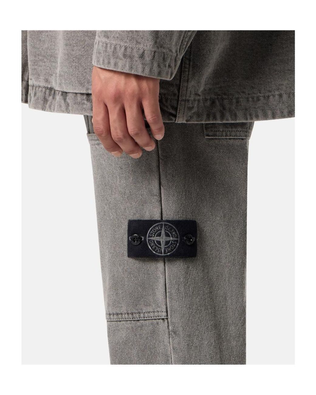 Stone Island Gray Regular Straight-Fit Chino Trousers With Pockets for men