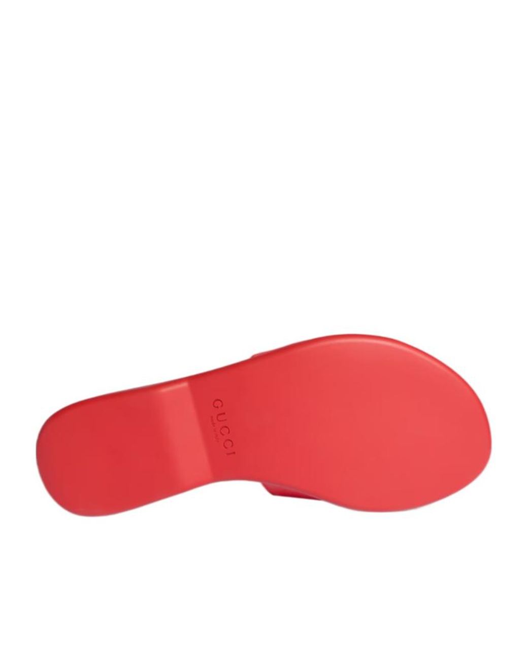 Gucci Red Slide Sandal With Double G