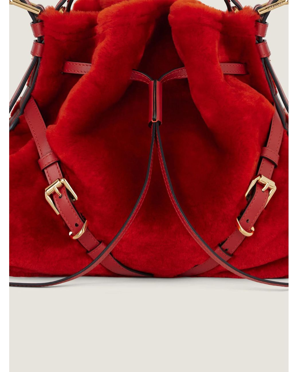 Givenchy Red Small Voyou Bucket Bag