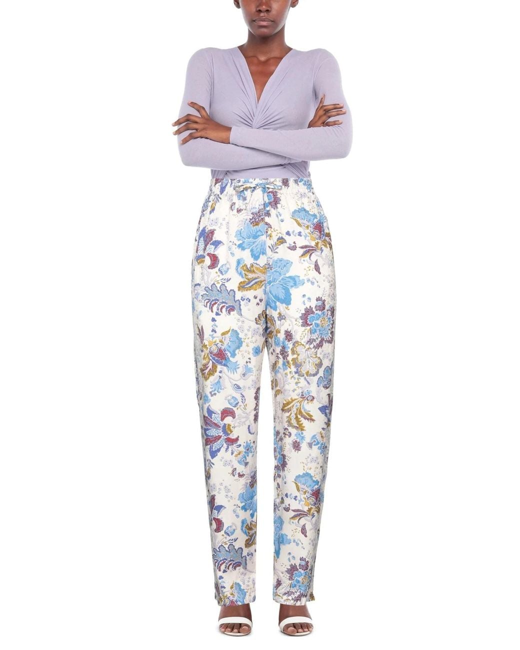 Isabel Marant Blue Floralprint Woven Pants