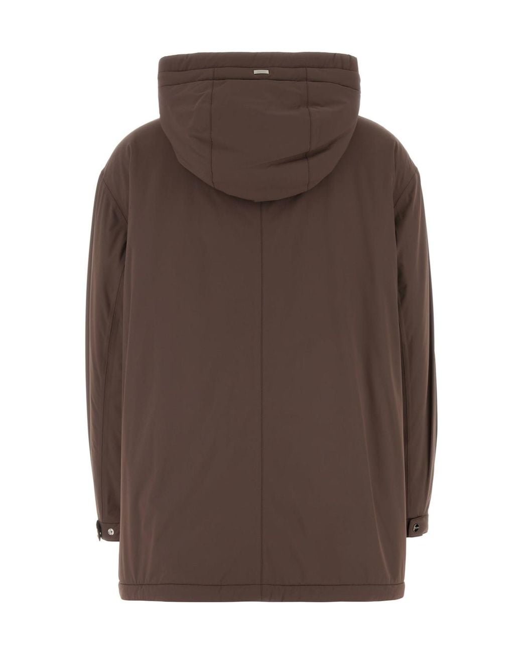Herno Brown Belted Drawstring Coat