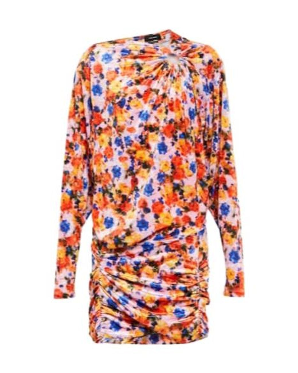 Isabel Marant Red Floral Print Minidress