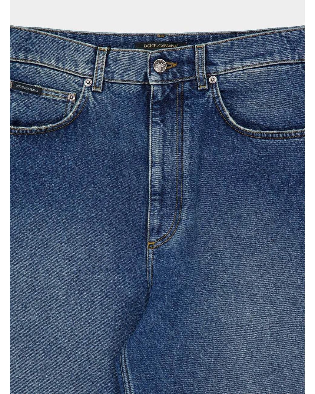 Dolce & Gabbana Blue 5-Pocket Loose Fit Jeans