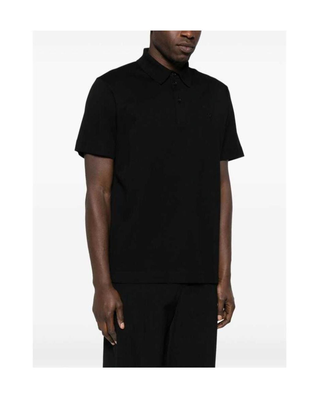 Givenchy Black 4G Embroidered Short-Sleeved Polo Shirt for men