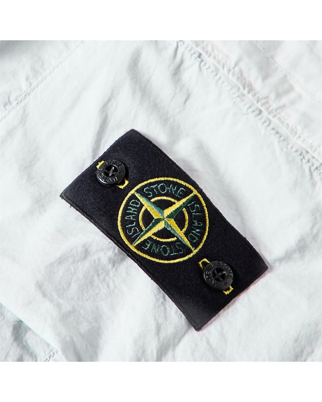 Stone Island White Logo Cargo Track Pants for men